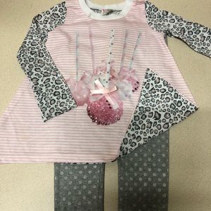 Cake Pop and Leopard Tunic with Dual-Tone Leggings